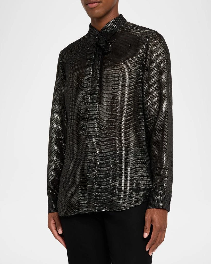 商品DSQUARED2|Men's Sparkling Tie-Neck Shirt,价格¥7472,第4张图片详细描述