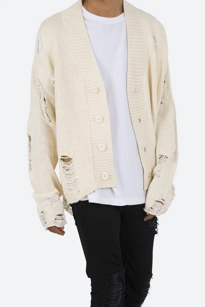 商品MNML|Distressed Cardigan - Off White,价格¥241,第2张图片详细描述