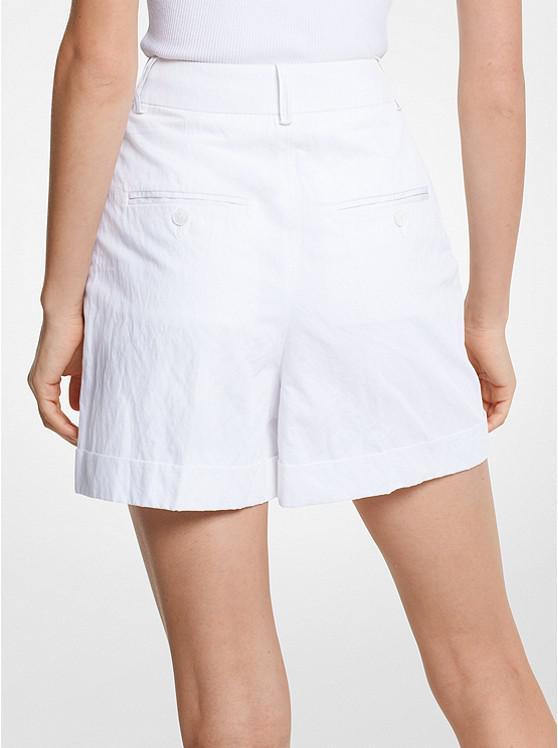 商品Michael Kors|Crushed Cotton Pleated Shorts,价格¥1694,第4张图片详细描述