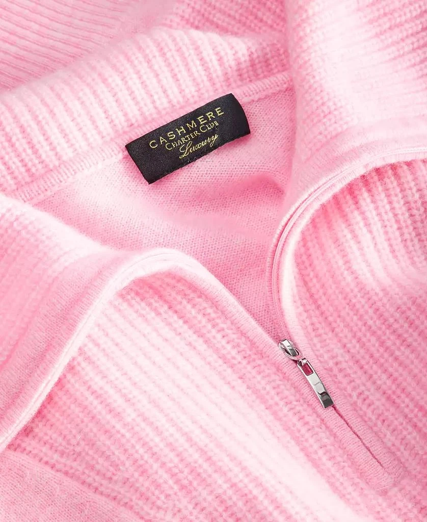 商品Charter Club|100% Cashmere Women's Quarter-Zip Sweater, Created for Macy's,价格¥302,第4张图片详细描述