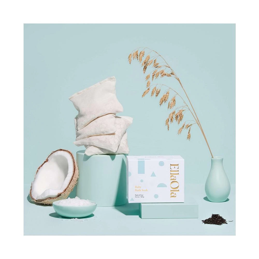 商品EllaOla|Organic Baby Bath Soak | 4 Fragrance Free Tea Bags | Soothing & Moisturizing Treatment for Eczema Prone, Dry or Sensitive Skin,价格¥179,第2张图片详细描述