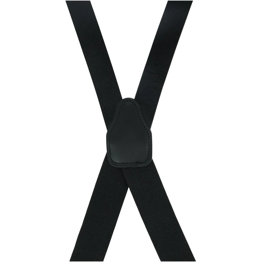 商品CTM|Men's Big & Tall Smooth Coated Leather Suspenders with Metal Swivel Hook End,价格¥364,第3张图片详细描述
