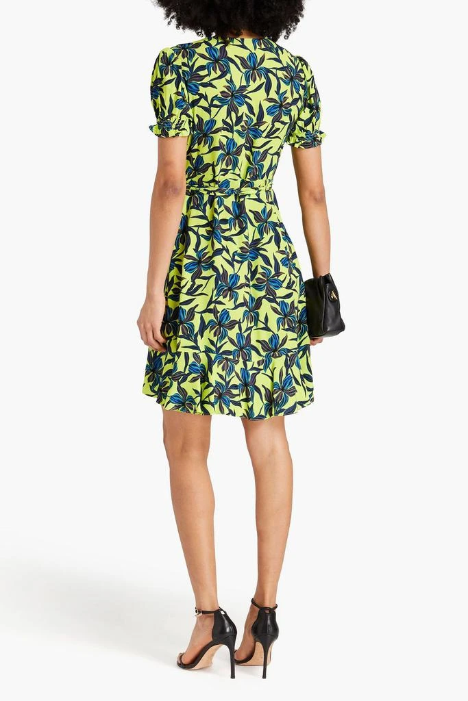 商品Diane von Furstenberg|Emilia floral-print crepe mini wrap dress,价格¥931,第3张图片详细描述