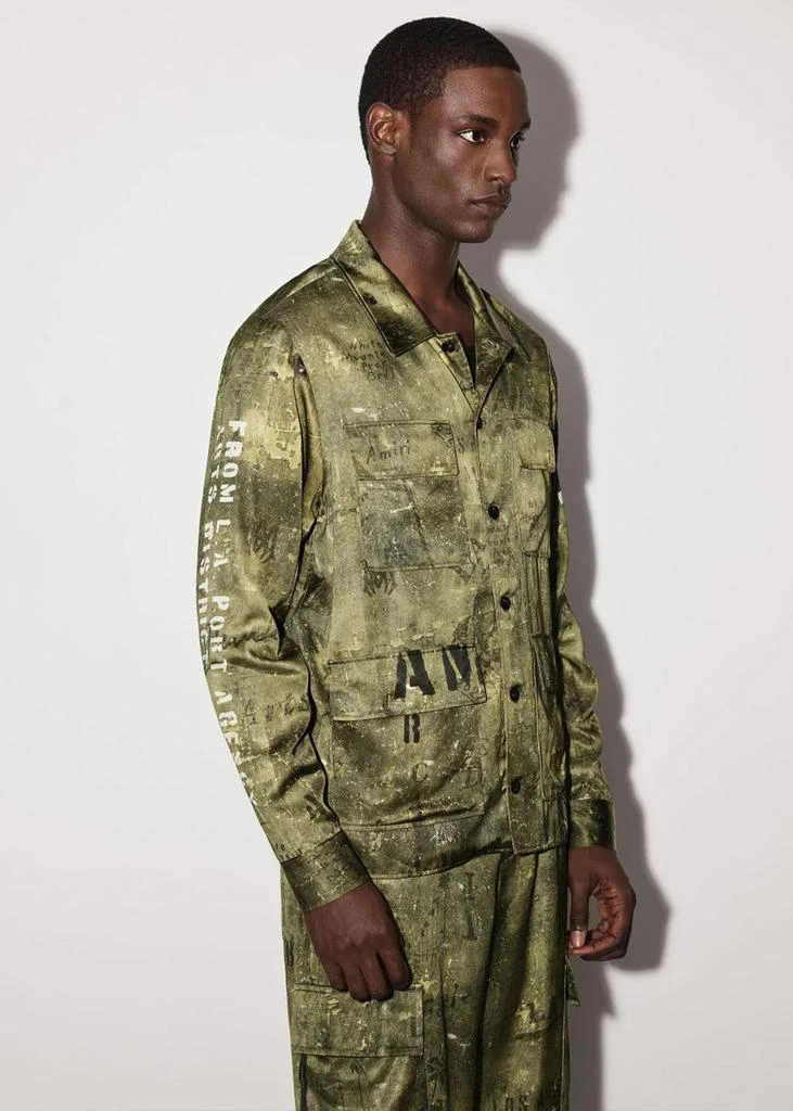 商品AMIRI|AMIRI Green Army Stencil M-65 Shirt,价格¥5515,第4张图片详细描述