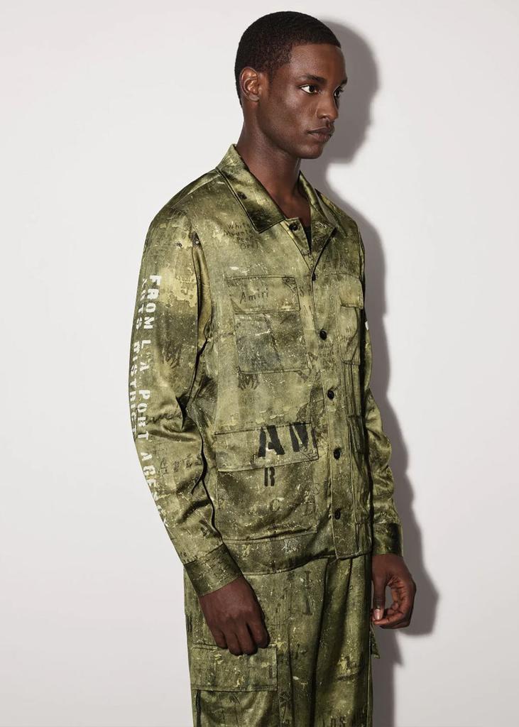 商品AMIRI|AMIRI Green Army Stencil M-65 Shirt,价格¥7143,第6张图片详细描述