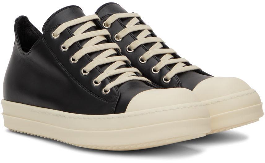 商品Rick Owens|Black Calfskin Low Sneakers,价格¥6430,第6张图片详细描述