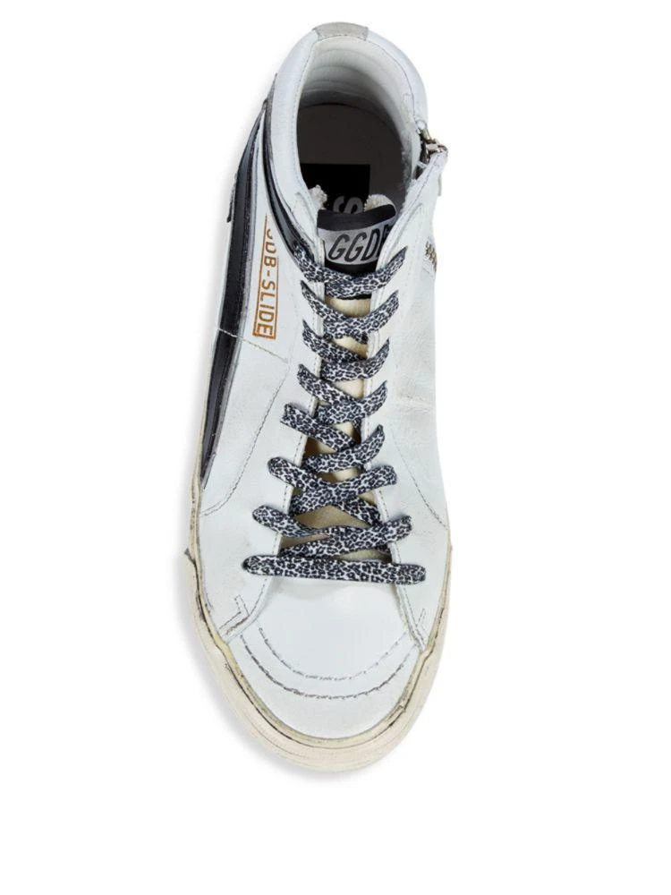 商品Golden Goose|Slide Distressed High-Top Sneakers,价格¥3222,第4张图片详细描述