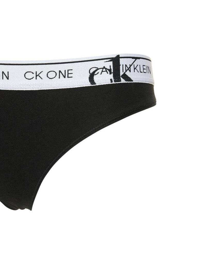 商品Calvin Klein|Logo Cotton Blend Thong,价格¥251,第3张图片详细描述