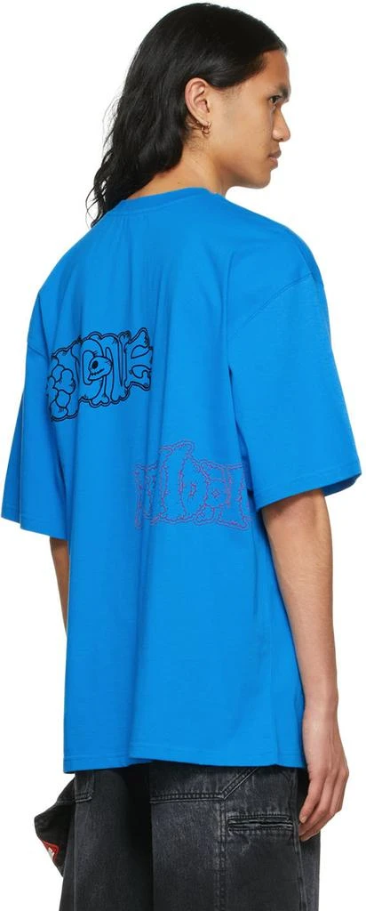 商品We11done|Blue Cotton T-Shirt,价格¥698,第3张图片详细描述