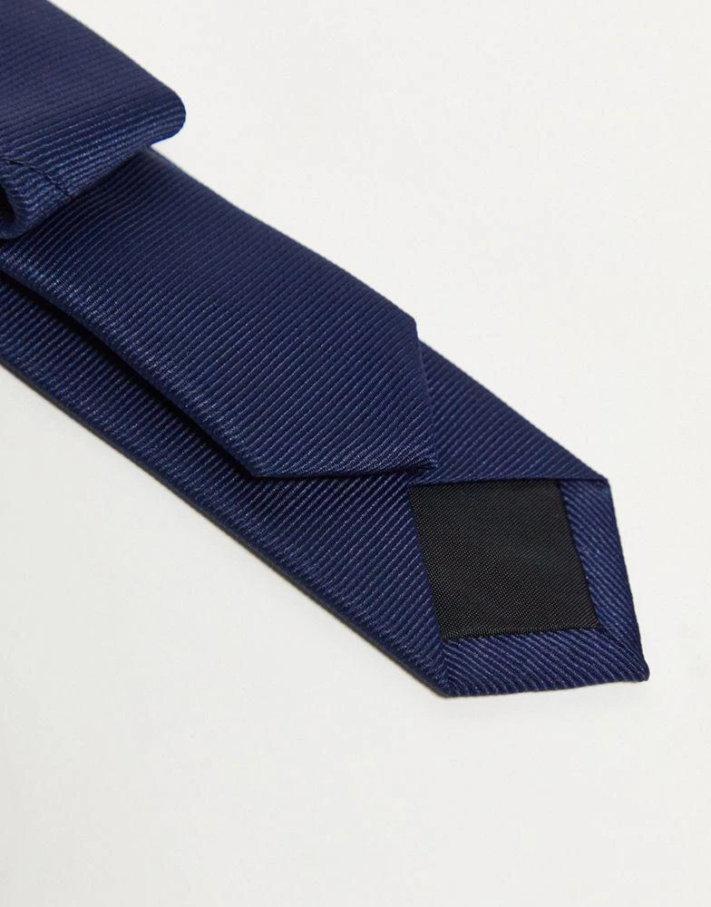 商品ASOS|ASOS DESIGN skinny tie in navy,价格¥80,第2张图片详细描述