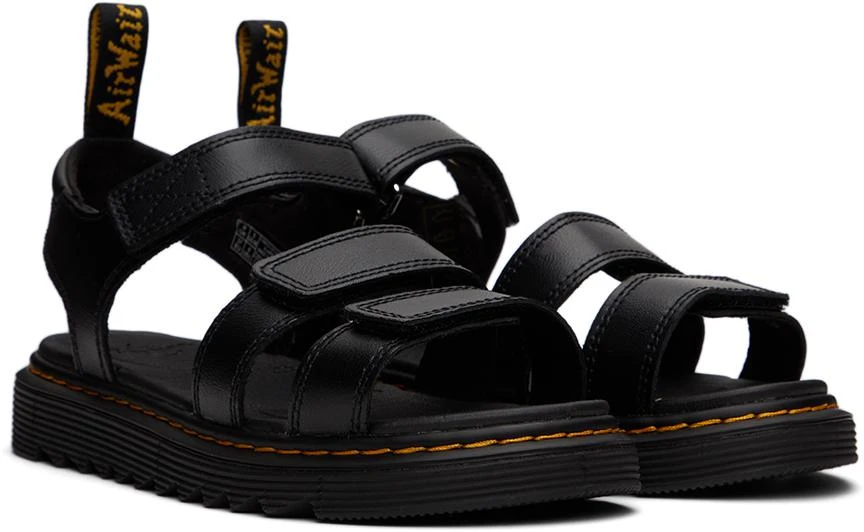 商品Dr. Martens|Kids Black Klaire Leather Strap Big Kids Sandals,价格¥320,第4张图片详细描述