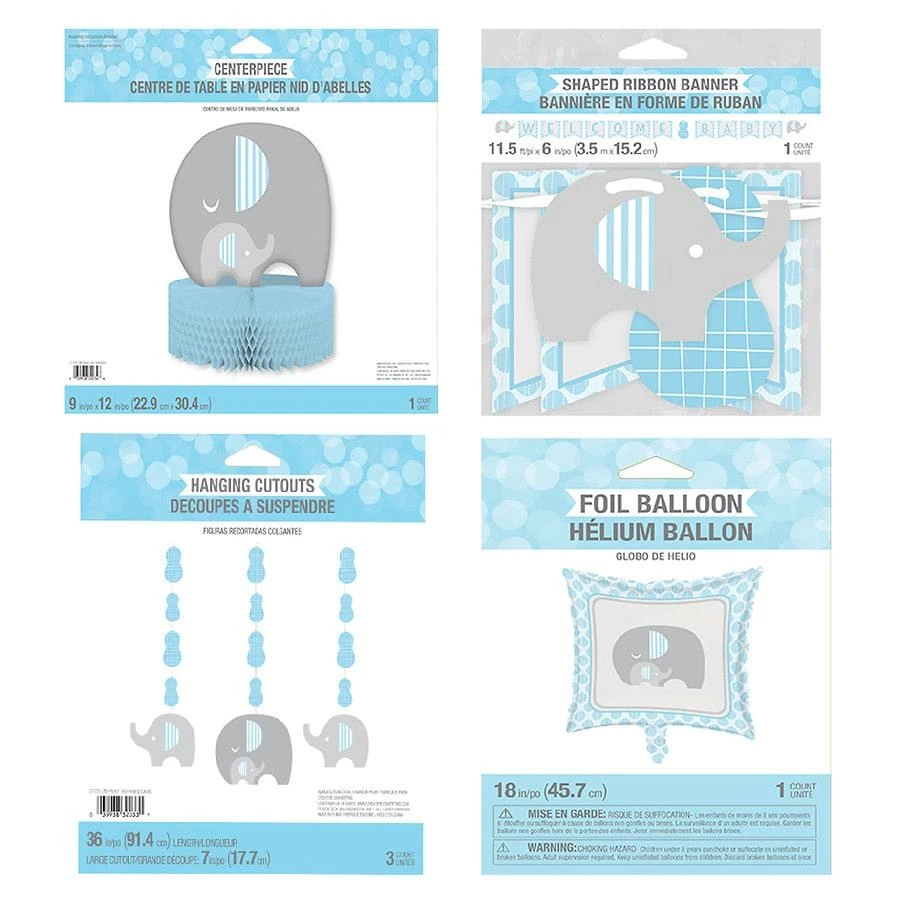 商品Creative Converting|Boy Elephant Baby Shower Decor Kit,价格¥177,第2张图片详细描述