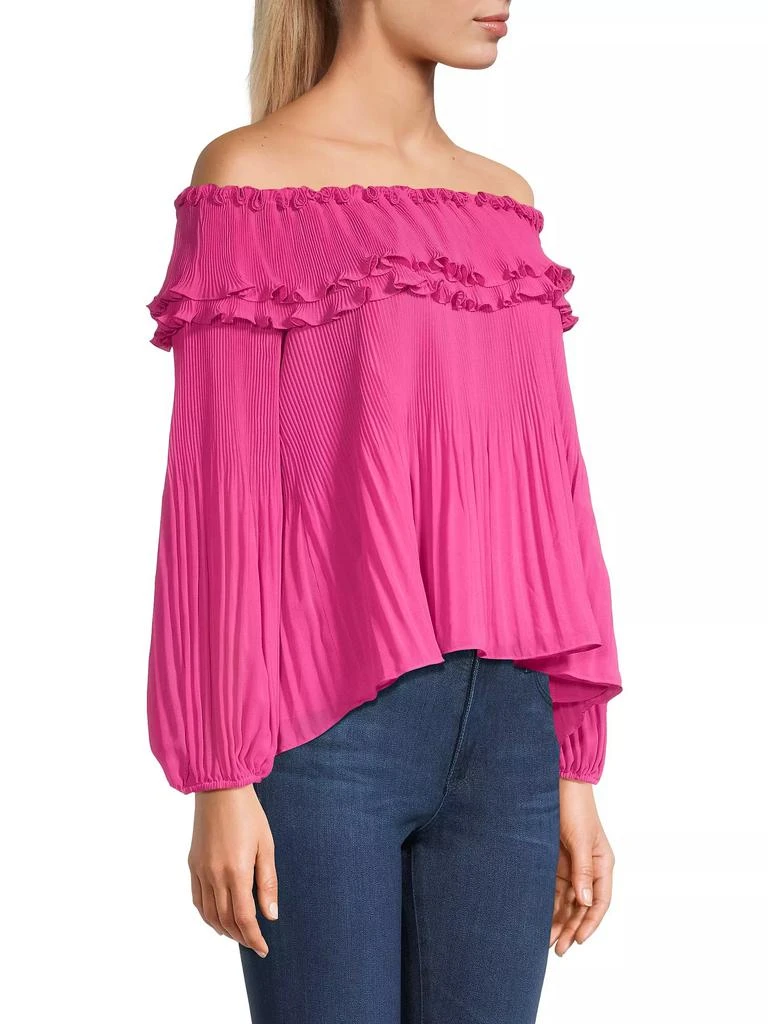 商品UNGARO|Emilia Pleated Crepe Chiffon Blouse,价格¥1264,第4张图片详细描述