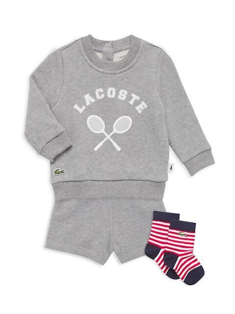 商品Lacoste|Baby's 3-Piece Sweatshirt, Shorts, & Socks Set,价格¥665,第1张图片