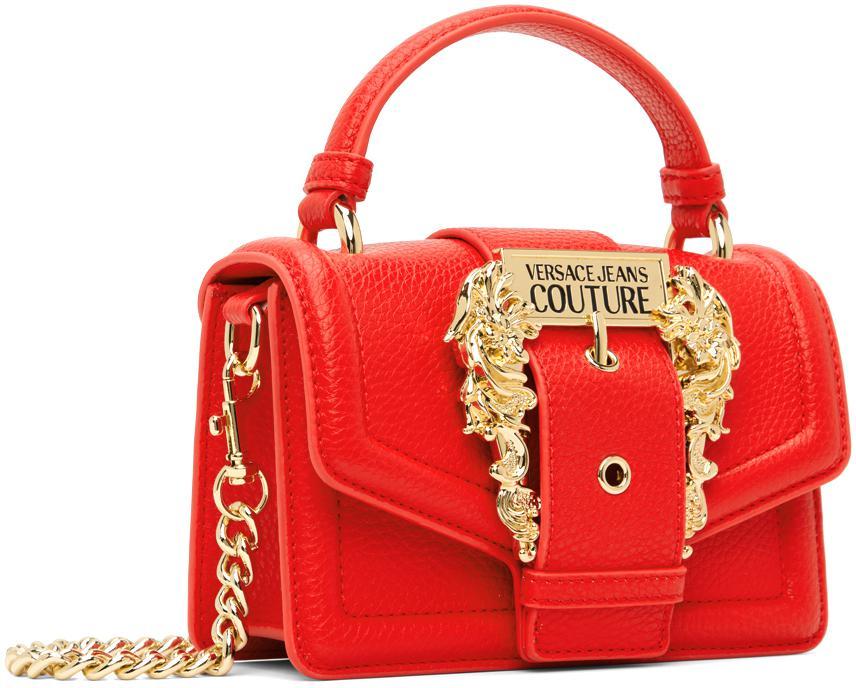 商品Versace|Red Curb Chain Bag,价格¥1420,第4张图片详细描述