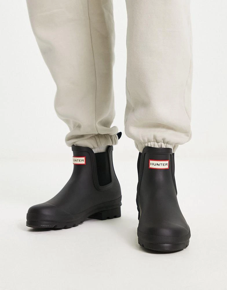 商品Hunter|Hunter original chelsea boots in black,价格¥1023,第1张图片