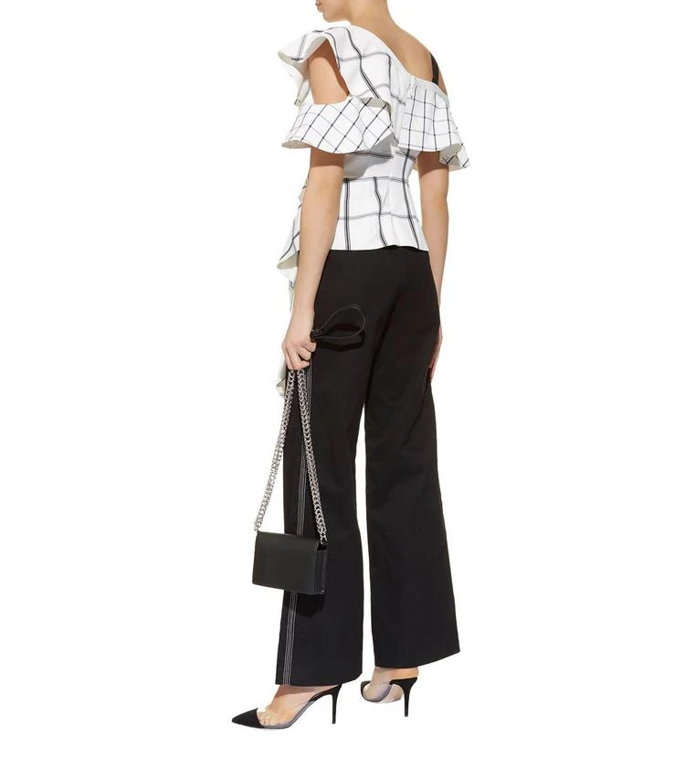 商品Self Portrait|Asymmetric Frill Check Top,价格¥2234,第3张图片详细描述