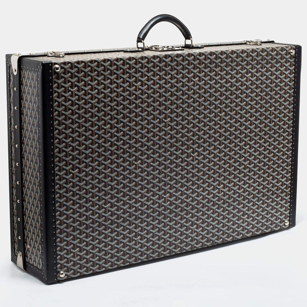 Goyard Black Goyardine Canvas And Leather Hotel 80 Grand Trunk Case商品第3张图片规格展示