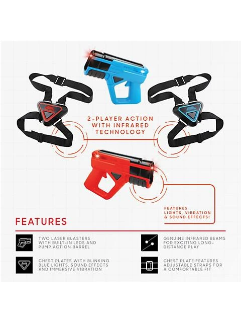 Sharper Image Two-Player Laser Tag Gun Blaster & Vest Armor Set 商品