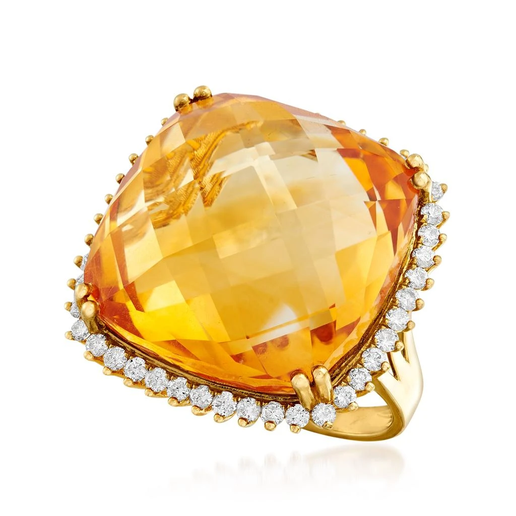 商品Ross-Simons|Citrine and . Diamond Ring in 14kt Yellow Gold,价格¥19191,第4张图片详细描述