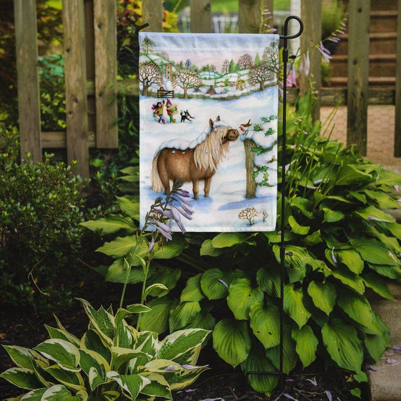 商品Caroline's Treasures|Feeding The Shetland Horse Garden Flag 2-Sided 2-Ply,价格¥138,第2张图片详细描述