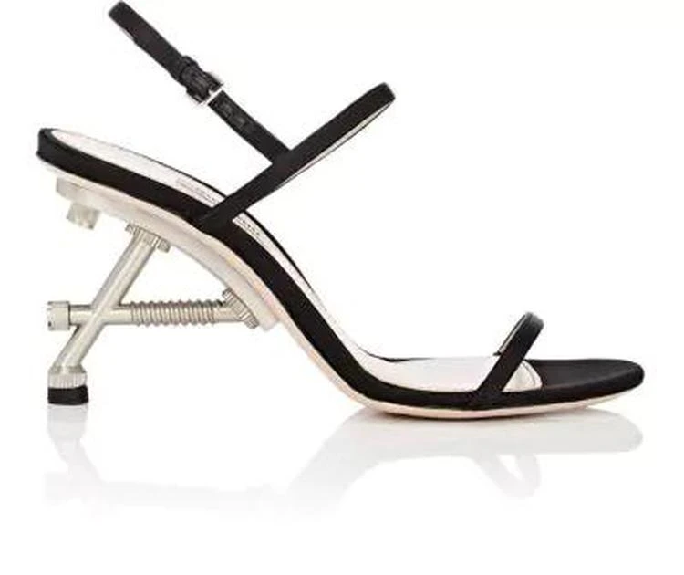 商品Miu Miu|Structured-Heel Satin Ankle-Strap Sandals,价格¥4757,第1张图片