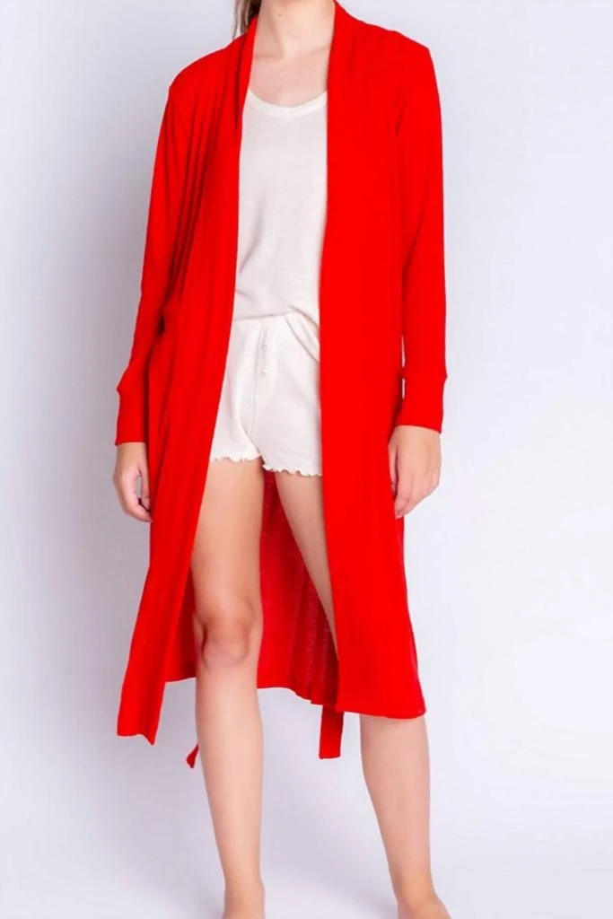 商品PJ Salvage|Essential Thermal Belted Robe in Red,价格¥498,第1张图片
