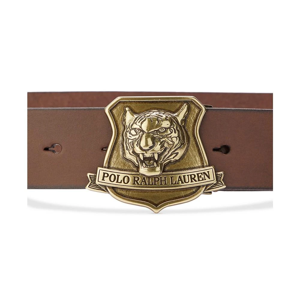 商品Ralph Lauren|Men's Tiger-Buckle Leather Belt,价格¥965,第2张图片详细描述