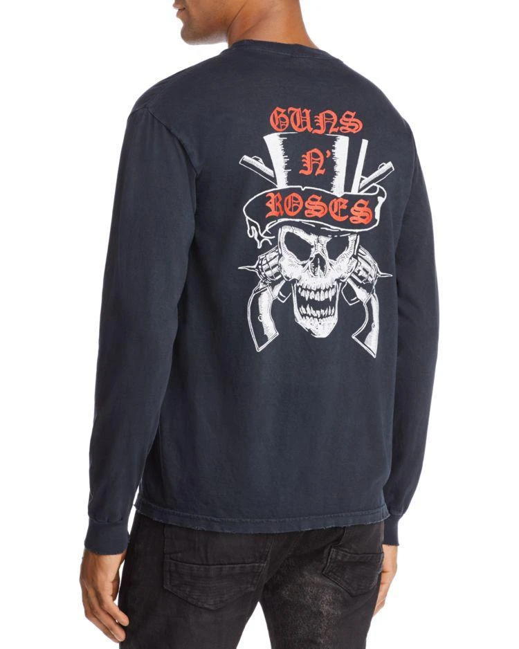 商品Bravado|Guns N' Roses Top Hat Skull Crewneck Long Sleeve Graphic Tee - 100% Exclusive,价格¥363,第2张图片详细描述