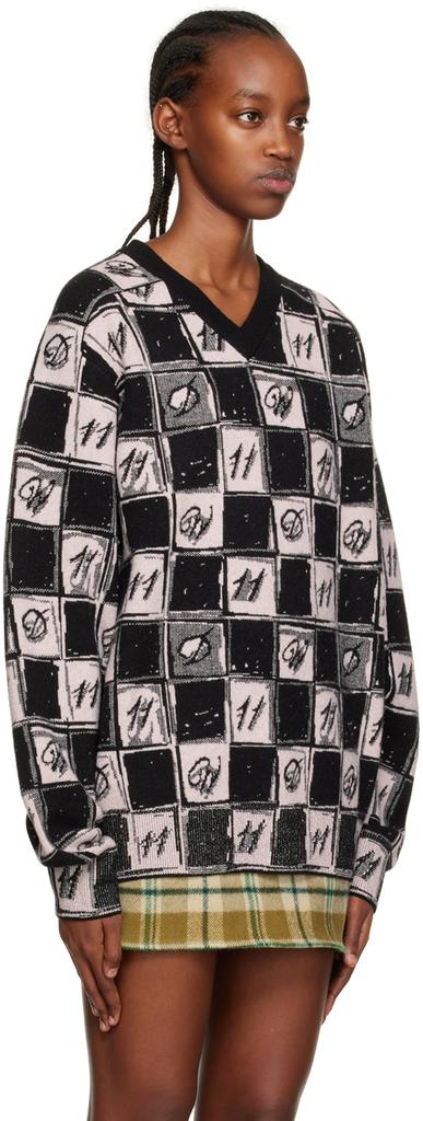 Pink Chess Board Sweater商品第2张图片规格展示