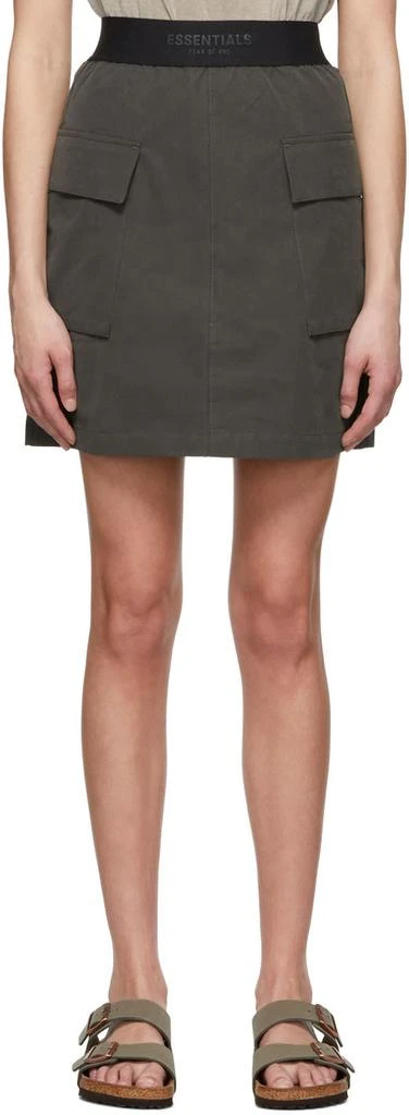 商品Essentials|Black Cotton Mini Skirt,价格¥1068,第1张图片