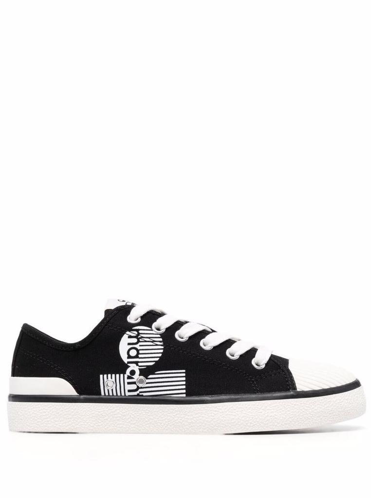 Isabel Marant Woman's Binkoo Black Cotton Sneakers with Logo商品第1张图片规格展示