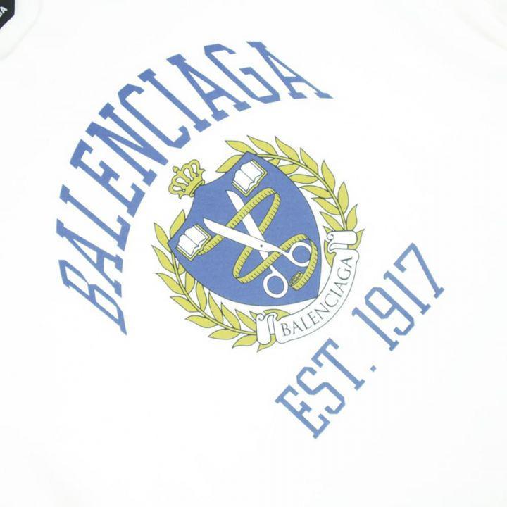 商品Balenciaga|Ivory Long Sleeve Crescent T Shirt,价格¥1025,第4张图片详细描述