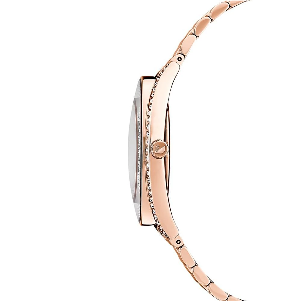 商品Swarovski|Women's Swiss Crystalline Aura Rose Gold-Tone Stainless Steel PVD Bracelet Watch 35mm,价格¥3615,第3��张图片详细描述