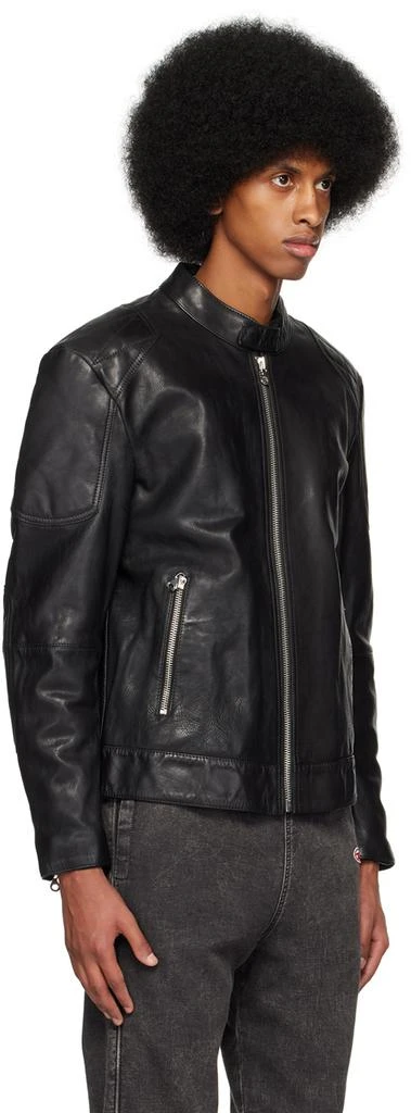 商品Diesel|Black L-Ink-A Leather Jacket,价格¥3256,第2张图片详细描述