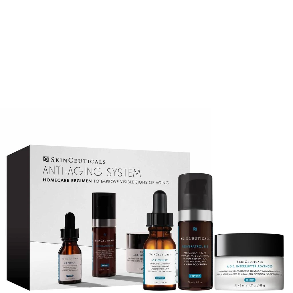 商品SkinCeuticals|SkinCeuticals Anti-Aging Skin System featuring Travel Sized C E Ferulic and AGE Interrupter Advanced,价格¥3260,第1张图片