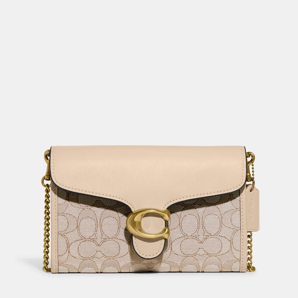 商品Coach|Coach Women's Signature Jacquard Tabby Chain Clutch Bag,价格¥2588,第1张图片