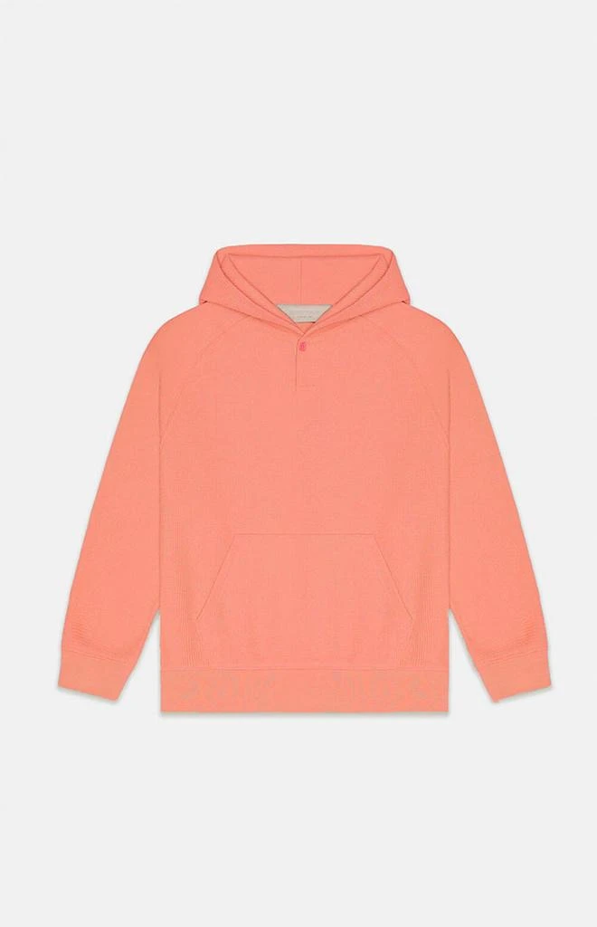 商品Essentials|Coral Waffle Knit Henley Hoodie,价格¥536,第1张图片