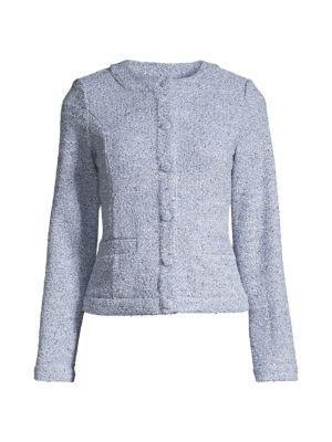 商品Karl Lagerfeld Paris|Knit Tweed Jacket,价格¥372,第5张图片详细描述