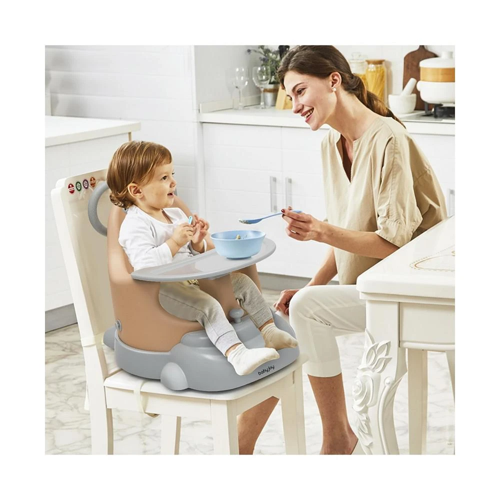 商品Costway|6 in 1 Baby Booster Seat Convertible Toddler Walker w/Tray Wheels,价格¥776,第2张图片详细描述