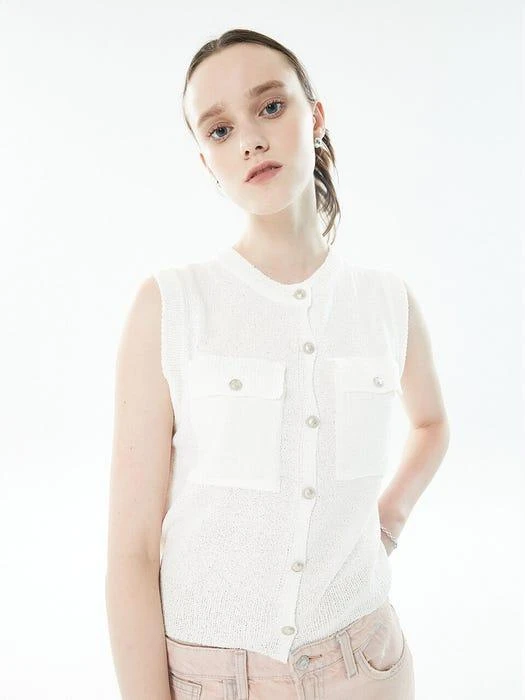 商品LARTIGENT|LLS Pocket Knit Vest,价格¥665,第4张图片详细描述