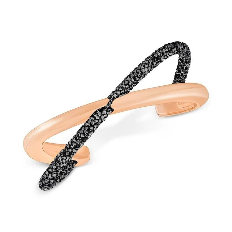 商品Swarovski|Two-Tone PVD Crystal Dust Crossed Cuff Bracelet,价格¥667,第1张图片