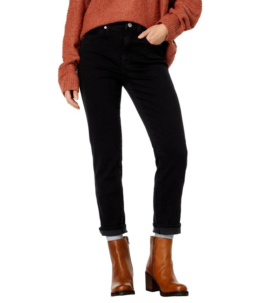 商品Madewell|Cozy Brushed Mid-Rise Stovepipe Jeans in Lunar Wash,价格¥1033,第1张图片