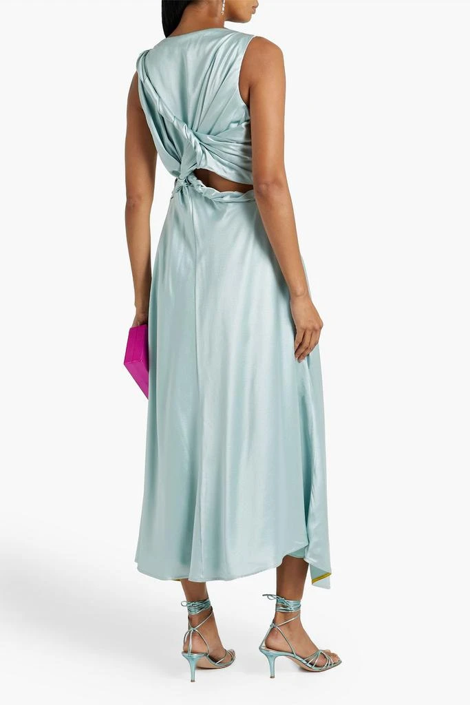 商品ROKSANDA|Brida twisted cutout silk-satin midi dress,价格¥7007,第3张图片详细描述