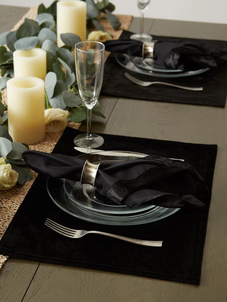 商品DII|Black Velvet Placemat (Set of 4),价格¥369,第1张图片