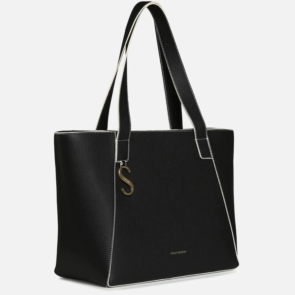 商品Strathberry|Strathberry Women's S Cabas - Grain Leather Shoulder Bag - Black - Vanilla Edge/Stitch,价格¥1869,第2张图片详细描述