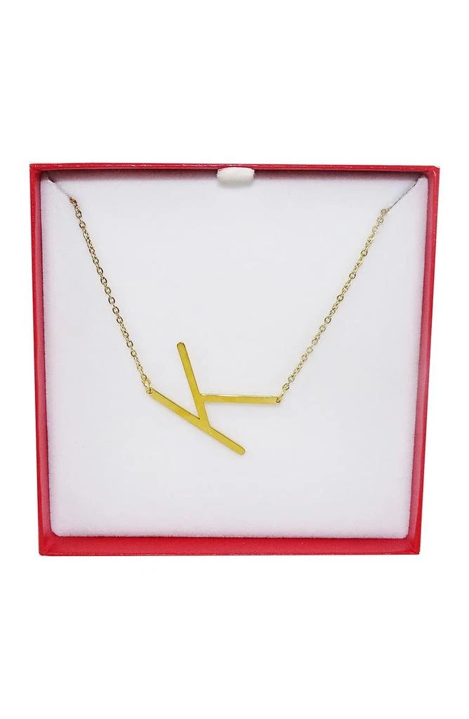14K Gold Plated Initial Pendant Necklace with Gift Box - Multiple Letters Available 商品