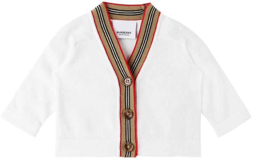 商品Burberry|Baby Off-White Ginny Cardigan,价格¥1078,第1张图片