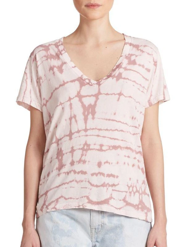 商品Current Elliott|Tie-Dye V-Neck Tee,价格¥402,第1张图片