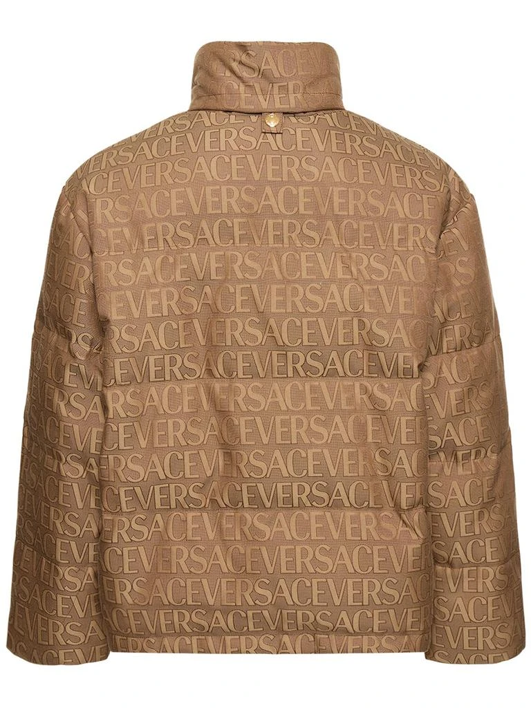 商品Versace|Monogram Cotton Blend Down Jacket,价格¥9564,第4张图片详细描述